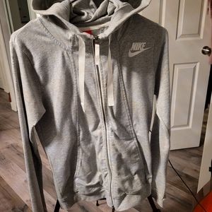 Xs grey nike zip hoodie